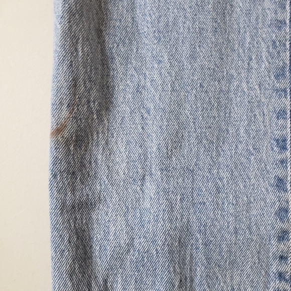 Levis 501 Womens Button Fly Light Wash Raw Hem Skinny Jeans-Size 31 - Picture 12 of 12